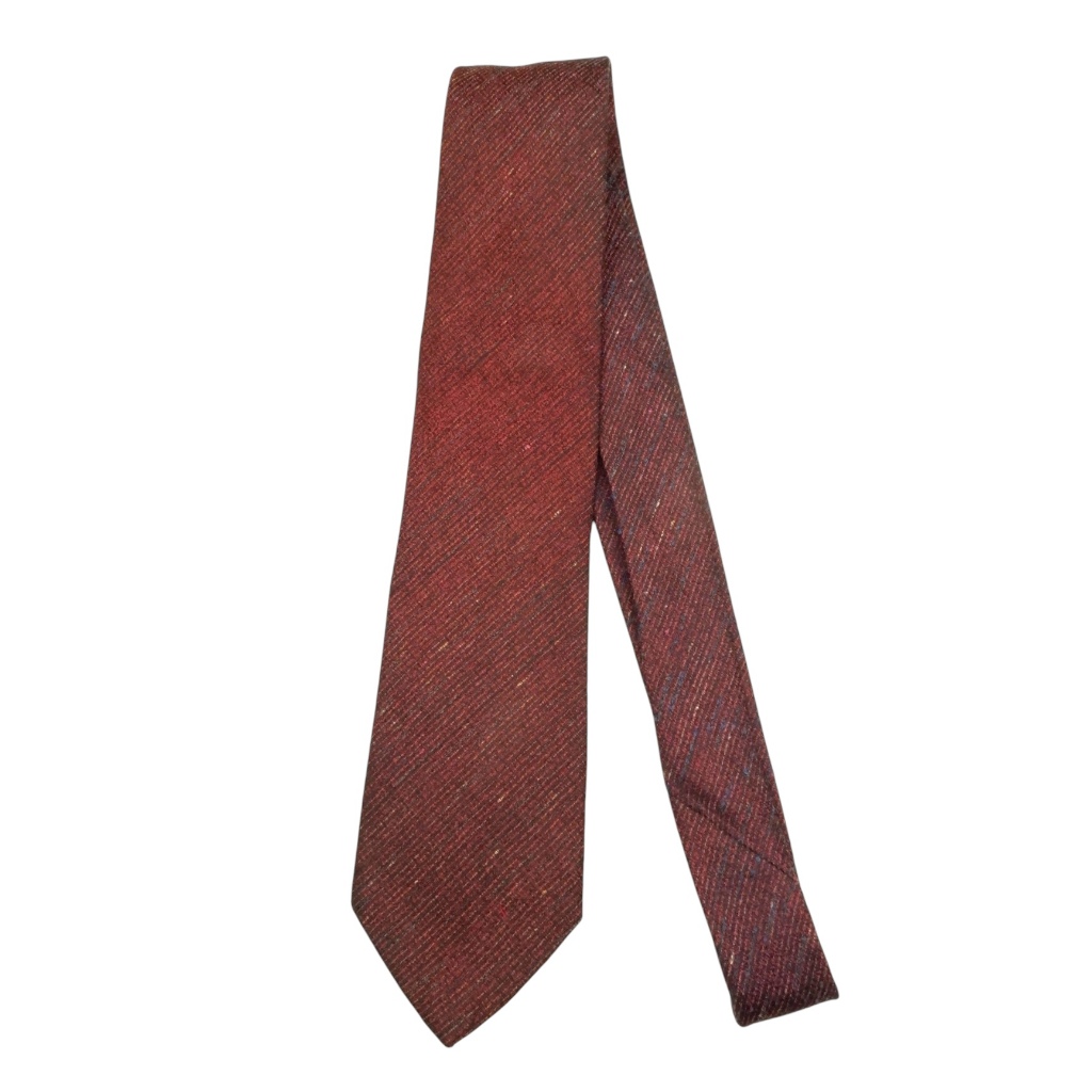 เนคไท Brick House Silk Poly Cotton Wool Brown Korea เนคไทแบรนด์เนม ของแท้