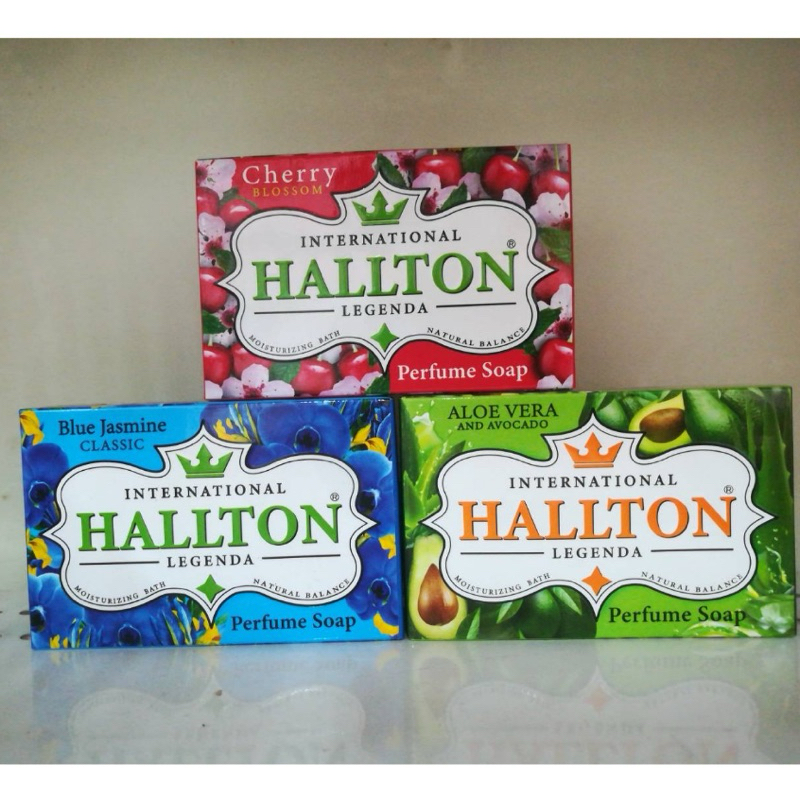 T Hallton perfume soap 3สูตรให้เลือก สบู่ก้อนสูตรอ่อนโยร อโวคาโด / เชอรี่บลอสซั่ม/ บลูจัสมิน