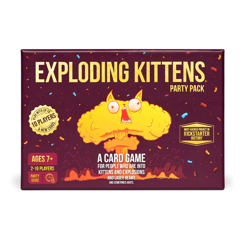 Exploding Kittens Party Pack Card Board Game (ภาษาอังกฤษ) - บอร์ดเกม เกมค้าเพชร