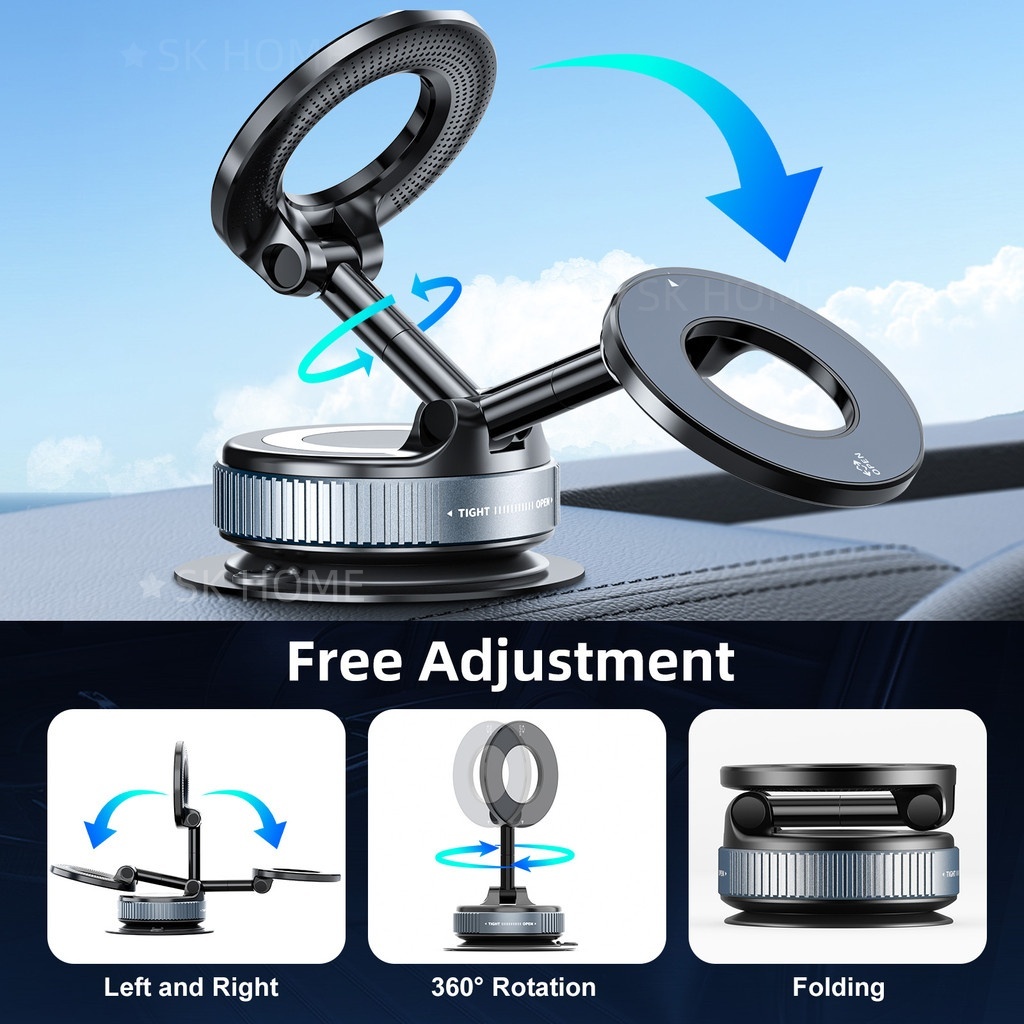 ที่วางมือถือแม่เหล็ก ขาตั้ง magsafe suction cup car mount รถยนต์ ดูดสูญญากาศ สำหรับใช้ในรถยนต์ Phone Holder ยึดเกาะแรง