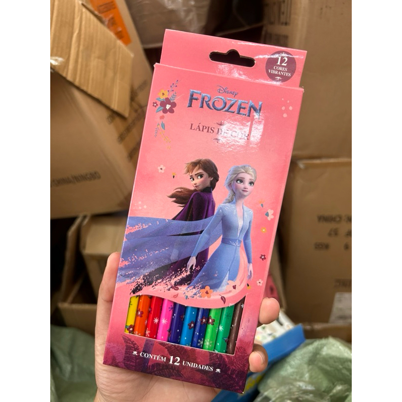 สีไม้ 𝗗𝗜𝗦𝗡𝗘𝗬 : 𝗙𝗿𝗼𝘇𝗲𝗻 𝟭𝟮 𝗖𝗼𝗹𝗼𝘂𝗿 𝗣𝗲𝗻𝗰𝗶𝗹𝘀 6 กล่อง