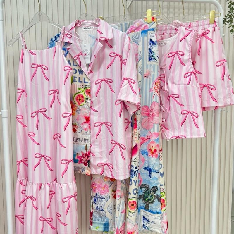 NITCHA&CO ลายโบว์ชมพู เสื้อเที่ยวทะเลsummer (เดี่ยว)
