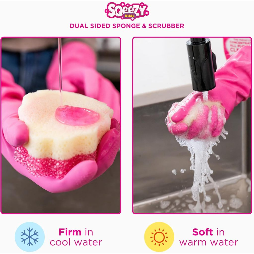 The Pink Stuff Miracle Sqeezy Dual Sided Sponge & Scrubber ฟองน้ำอเนกประสงค์ จากอังกฤษ 🇬🇧 - รูปที่ 6