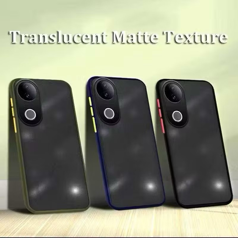 [ส่งจากไทย]เคสขอบสีหลังด้าน สำหรับ For Vivo V50 Lite 5G V50 5G V40 V30 Y29 Y04 Y29s 5G Y39 5G Y39 Y2