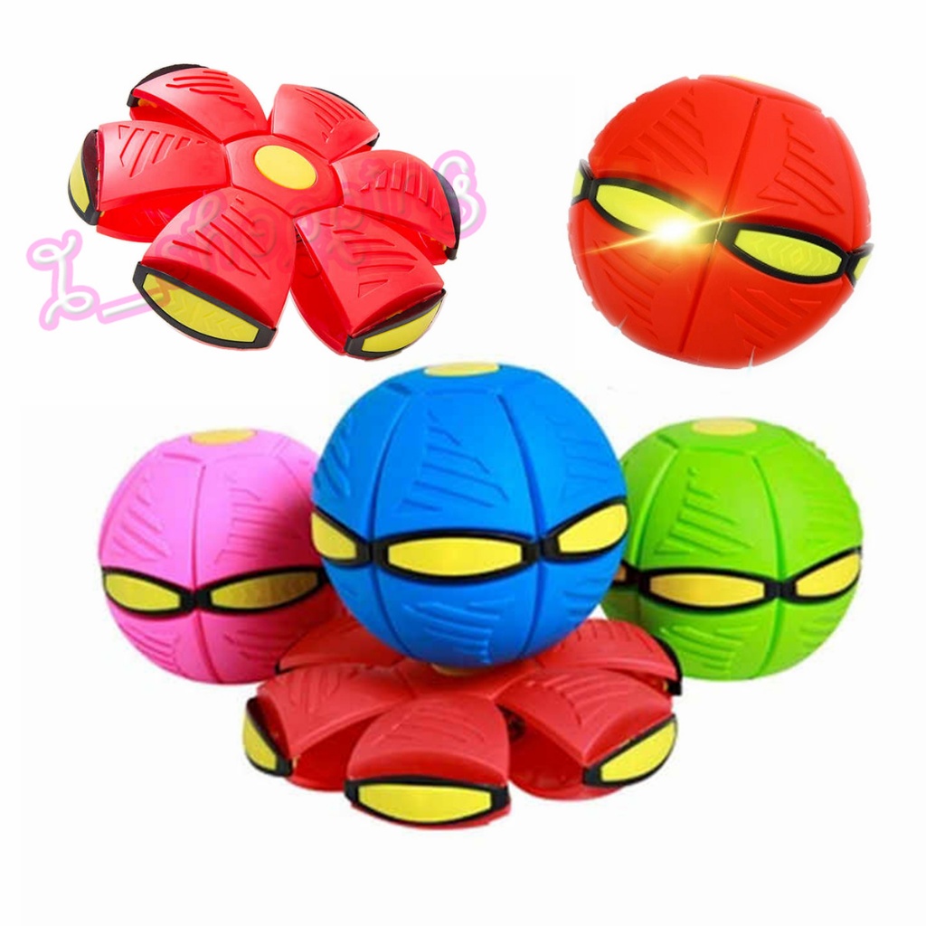 ของเล่นเด็ก ลูกบอลจานบิน  ของเล่นUFO Flat Ball มีไฟLED ลูกบอลฟุตบอล