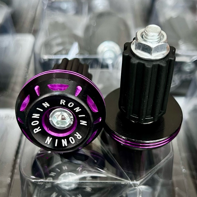 อุดปลายแฮนด์ สีม่วง WAVE | DREAM 110i | SUPER CUP| MIO | NOUVO และรถทั่วไปทุกรุ่น - CR Racing ม่วง