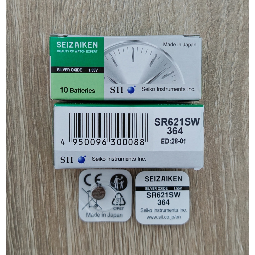 🔘 ถ่านนาฬิกา SEIZAIKEN Seiko 364 SR621SW ของแท้ ถ่านกระดุม 1.55V🔘
