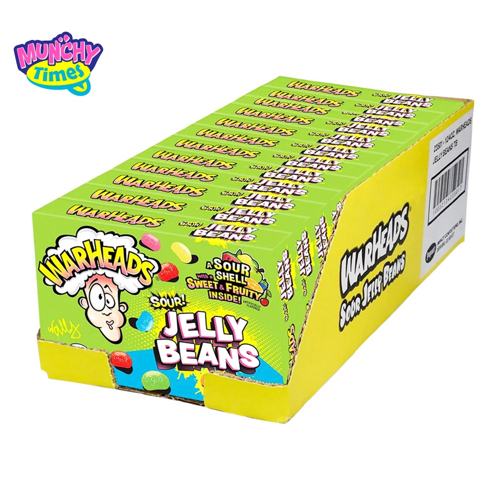 [ยกbox 12 ชิ้น] WARHEADS เจลลี่ บีนส์ ลูกอมเคี้ยวหนึบกลิ่นผลไม้ชนิดต่างๆ (JELLYBEANS)