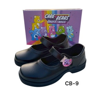 รองเท้านักเรียนหญิงหนังดำChappy ตัวล็อคลายหมีสุดน่ารัก แบบให…