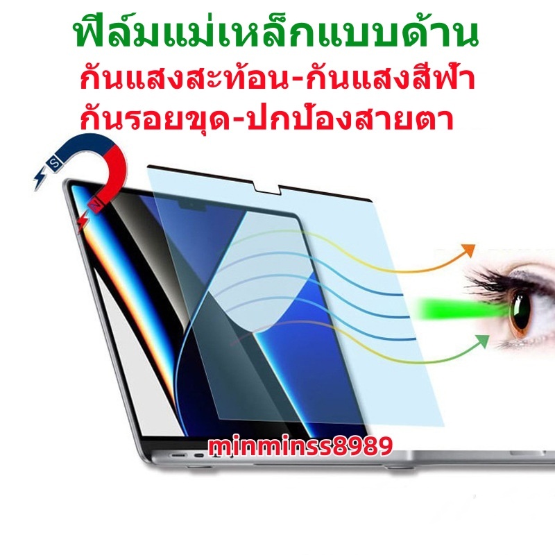ฟิล์มแม่เหล็ก​แบบด้านกันแสงสะท้อน  ฟิล์มกันแสงสีฟ้าสำหลับหน้าจอNOTEBOOK13.3"-14.0"-15.6"-16.0"(16:9/16:10)