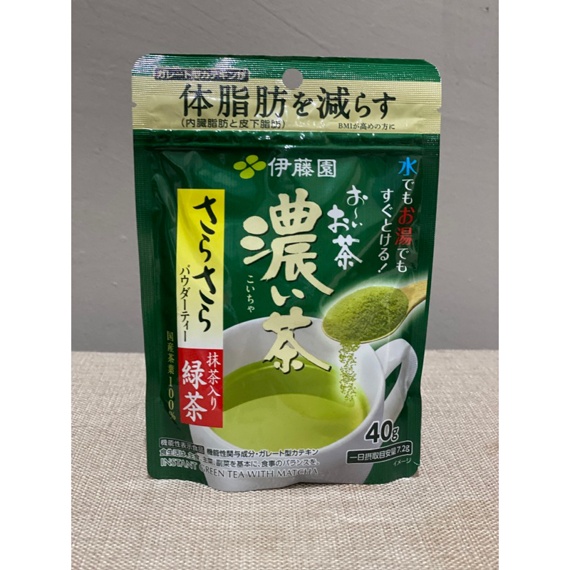 ชาเขียวItoenสูตรเข้มข้นน้ำหนัก 40กรัม