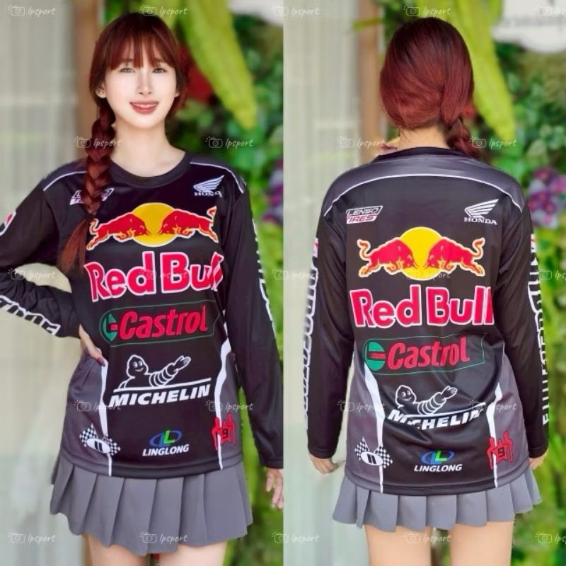 💥เสื้อกีฬาแขนยาว 💥 Red 5 สี ผ้าไมโครสปอร์ต ใส่ได้ทั้งผู้หญิงและผู้ชาย