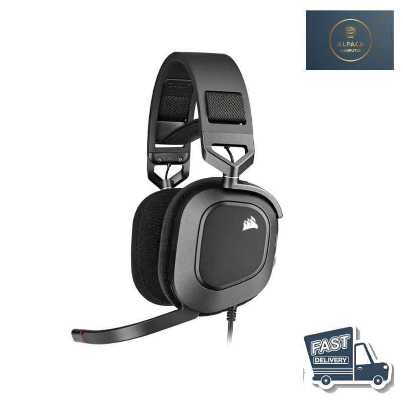 CORSAIR HEADSET GAMING HS80 RGB USB CARBON : CA-9011237-AP สินค้าพร้อมส่ง
