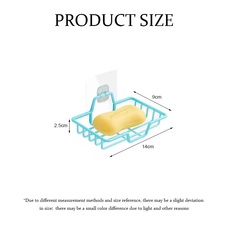 💕กล่องสบู่ติดผนังแบบไม่ต้องเจาะ ที่วางสบู่ในห้องน้ำ กล่องสบู่ระบายน้ำแบบเรียบง่ายParadised - รูปที่ 7