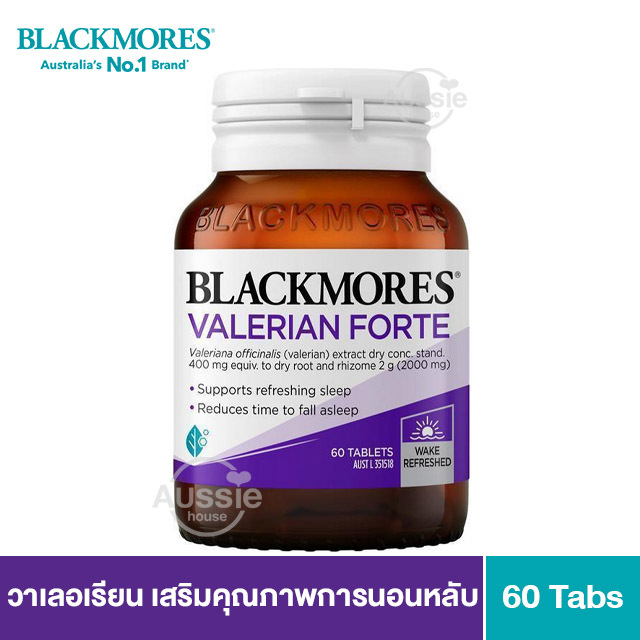 Blackmores Valerian Forte 2000mg 60 Tablets วาลาเลี่ยน สมุนไพรช่วยการนอนหลับ