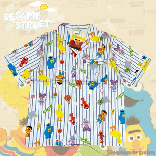 ชุดนอน Elmo & Friends เซซามี่สตรีท 🌈 ผ้า Cotton Silk |คอตตอนพรีเมี่ยม (อก 42) งานป้ายลิขสิทธิ์แท้ 100% ลายน่ารักมาก