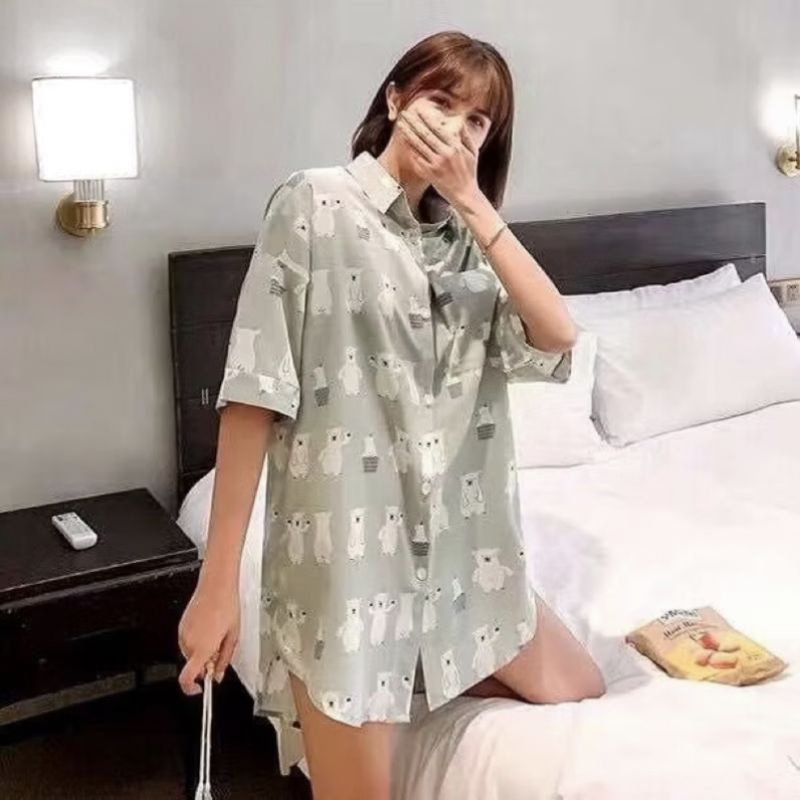 ชุดนอนพร้อมถุงผ้า ผ้าใส่สบาย