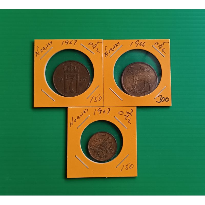 Norway Coins คละปี 3 เหรียญ