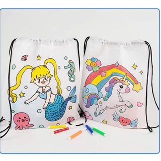 กระเป๋าสะพาย diy กระเป๋าผ้าระบายสี ระบายสี ของเล่นdiy ระบายสีเด็ก เสริมพัฒนาการเด็ก 2 ขวบ ของเล่นงานประดิษฐ์ ของเล่นเด็ก