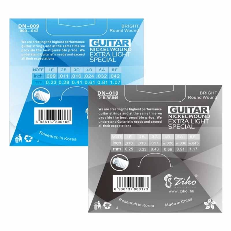 Ziko DUS Series สายกีตาร์อะคูสติก เหล็กคาร์บอน แกนหกเหลี่ยม 010-048 011-052 012-053 นิ้ว ชุบเงิน 1 ชุด - รูปที่ 3