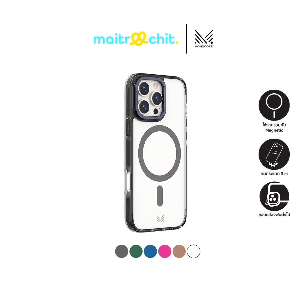 Monocozzi รุ่น Lucid Mag เคสสำหรับ iPhone 16 / 16 Plus / 16 Pro / 16 Pro Max