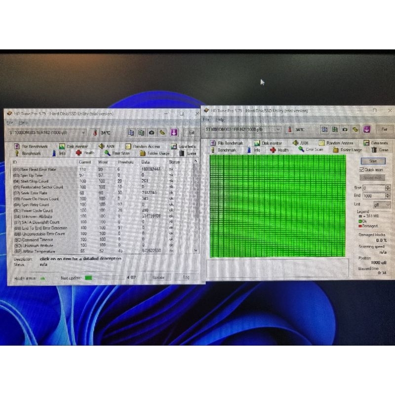HDD 1 TB 3.5 PC เก็บขอมูล สุภาพดี คละรุ่น