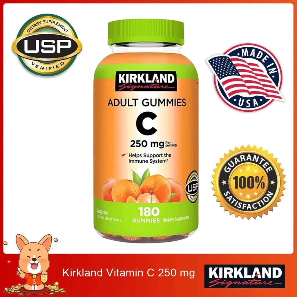 (Exp.05/2026)[ราคาพิเศษ])Kirkland Signature VitaminC 250 mg 180 and 360 Adult Gummies KirklandVitami