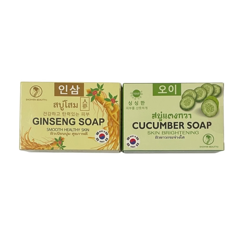 สบู่เกาหลี CUCUMBER SOAP แตงกวา GINSENG โสม ขิง
