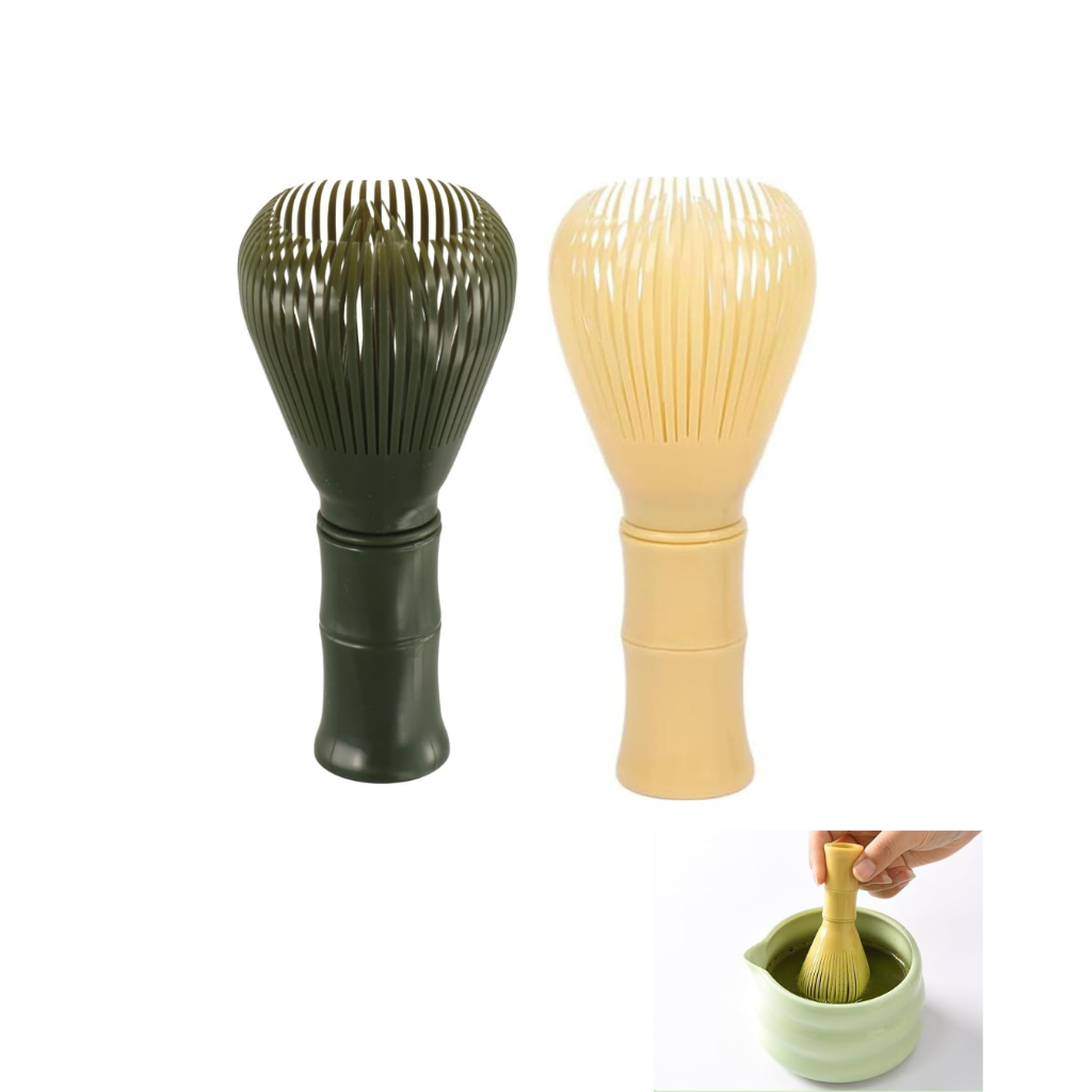 แปรงเรซิ่น Resin Matcha Whisk สำหรับผงชาเขียวมัทฉะ ที่ปัดแป้งแบบใช้ซ้ำได้ ชงชา แปรงชงมัทฉะ