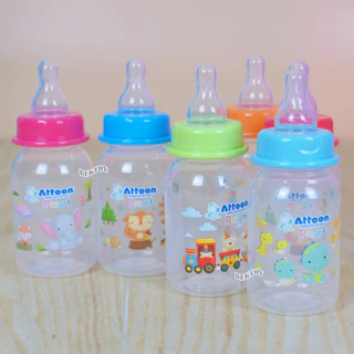 Attoon แอทตูน ขวดนมแอทตูน ทรงกลม คอแคบ smart 4และ8ออนซ์ แพ็ค3และแพ็ค6ขวด