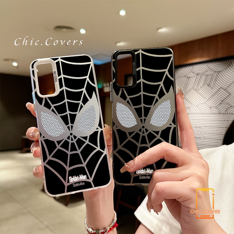 หรูหราการฉาบการ์ตูนสไปเดอร์แมนเย็นเคสสำหรับVIVO Y20 Y20s Y12s Y12A Y15s Y15A Y01 Y21 Y21T T1X Y33S Y33T Y17s Y28 Y91 V27