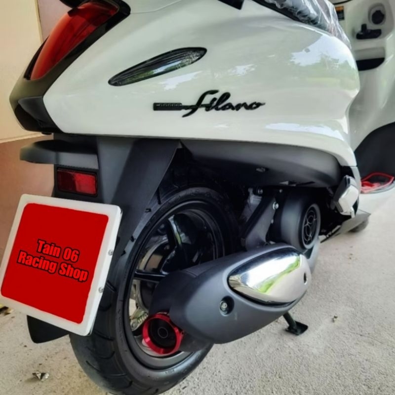 ครอบปลายท่อไอเสีย CNC ใส่กับท่อเดิม / Grand Filano-125 [Tain 06 Racing Shop]