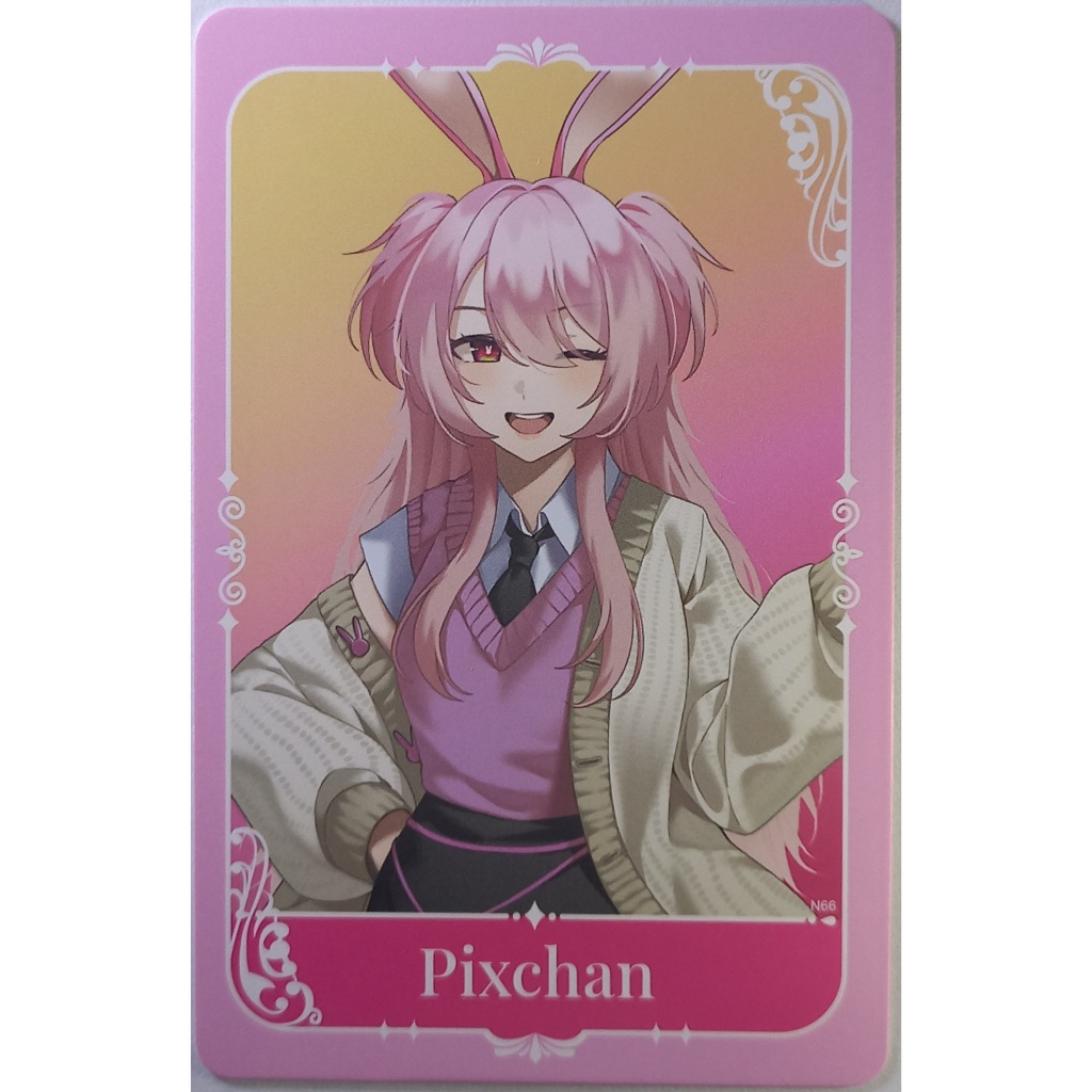 การ์ดสะสมลาย Vtuber ชุด Pixela X POT1ON ระดับ N (Normal)