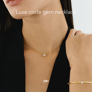 Bemet Luxe gem necklace สร้อยคอสแตนเลส 3 แบบ