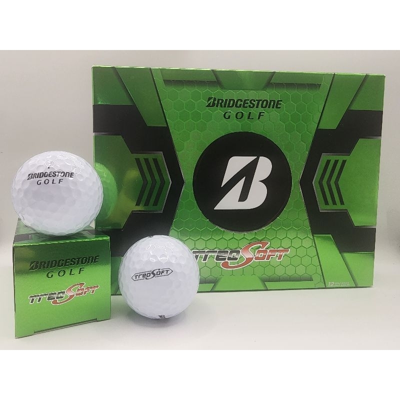 ลูกกอล์ฟบริดสโตน Bridgestone treosoft golf ball(ลูกสองชั้น/คอมเพรสชั่นต่ำ/สำหรับวงสวิงปานกลาง)