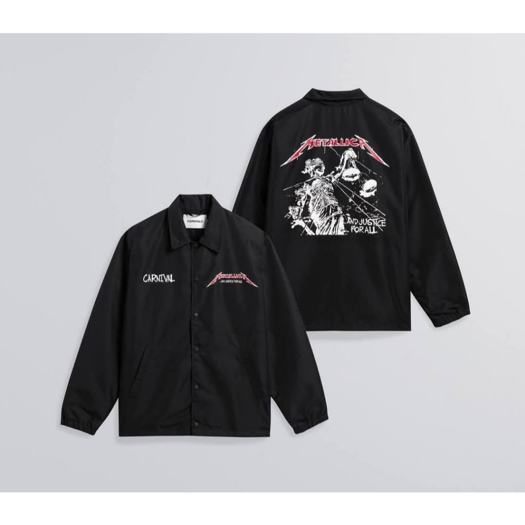 [ ของแท้ ] เสื้อแจ็คเก็ต CARNIVAL x Metallica Collection | Part.2 COACH JACKET ของใหม่ พร้อมส่ง