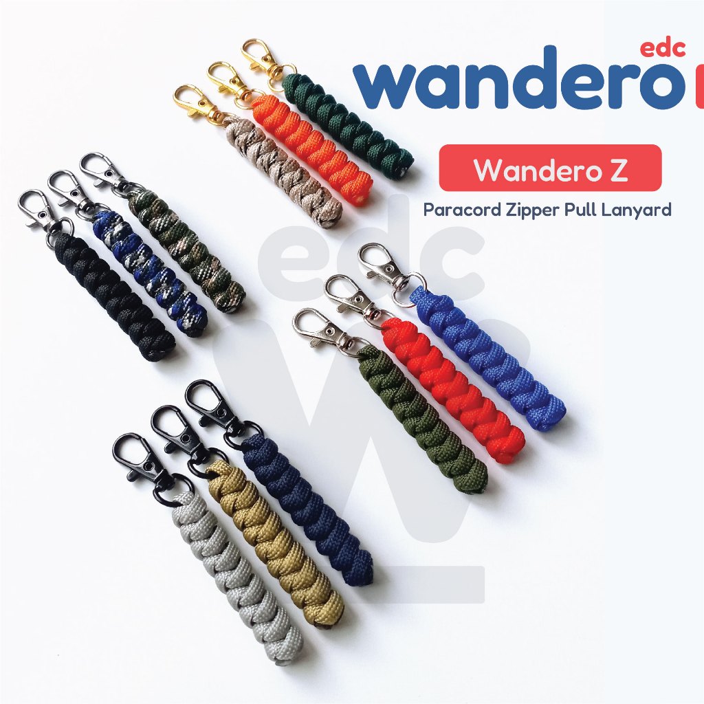 Wandero Z - Paracord Zipper Pull Lanyard พวงกุญแจ อเนกประสงค์ ถักด้วยเชือก พาราคอร์ด ที่แข็งแรงแบบ Tactical EDC
