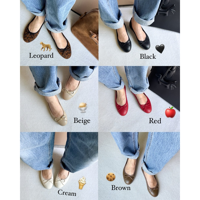 [พร้อมส่ง] WEAR.SOUL #S623-Mini Bow Flats