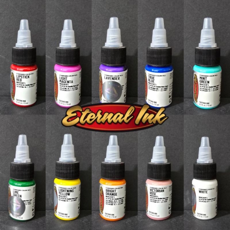 สีสักลาย1/2oz Eternal ink  สีสักตัวของแท้100%ร้านค้าในไทย สีมาจากตัวแทนในไทยเอเชียไทยแลนด์