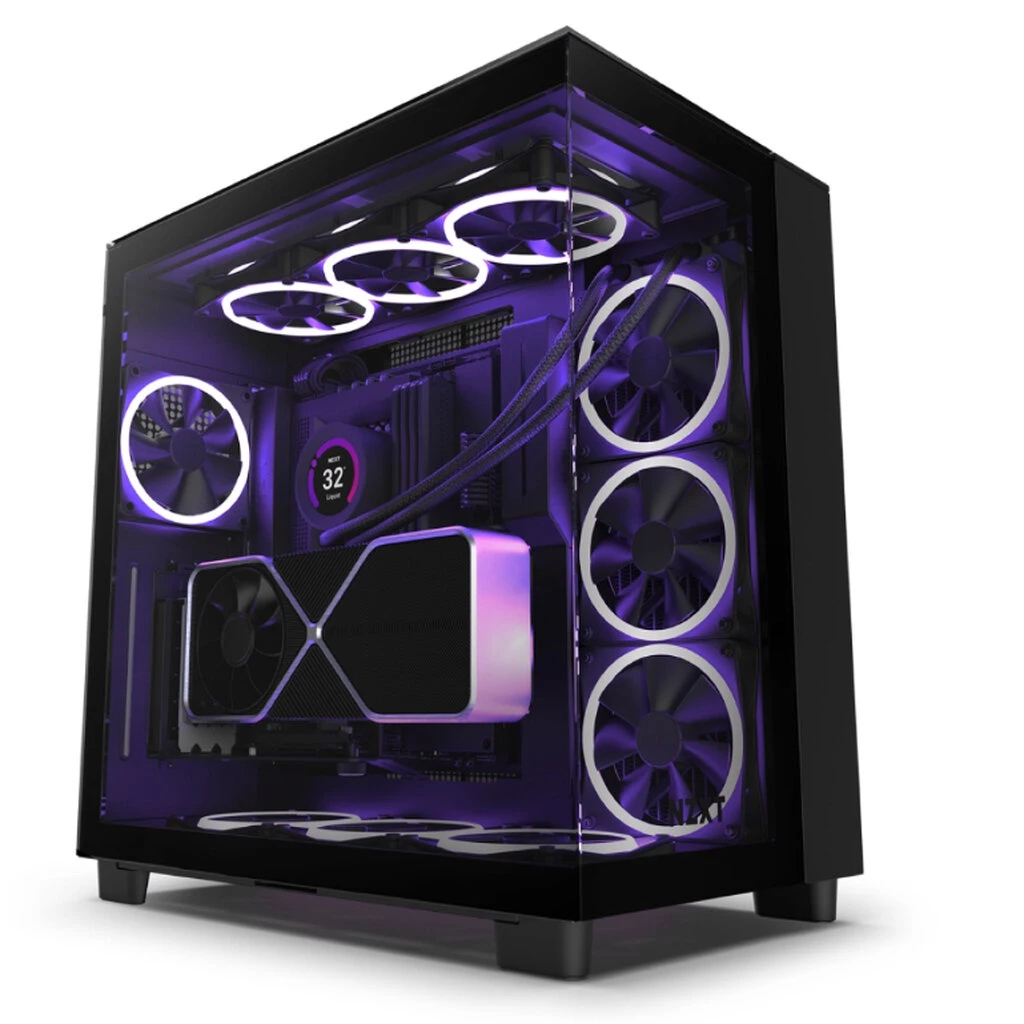 NZXT H9 Elite Dual-Chamber Mid-Tower Case With 3x120mm RGB Fan & Controller