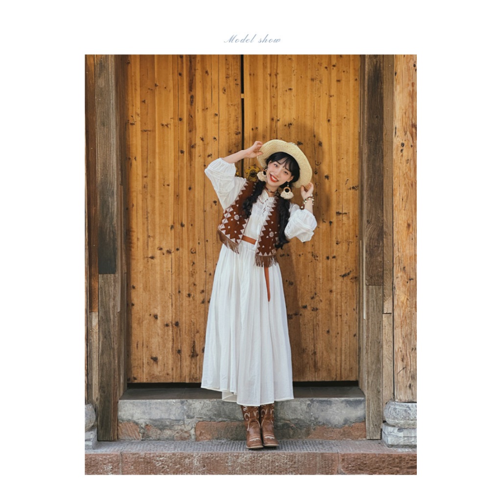 เสื้อกั๊กโบฮีเมียน 💥พร้อมส่งทันที💥🌿แนวชนเผ่า เสื้อกั๊กหนัง - รูปที่ 2