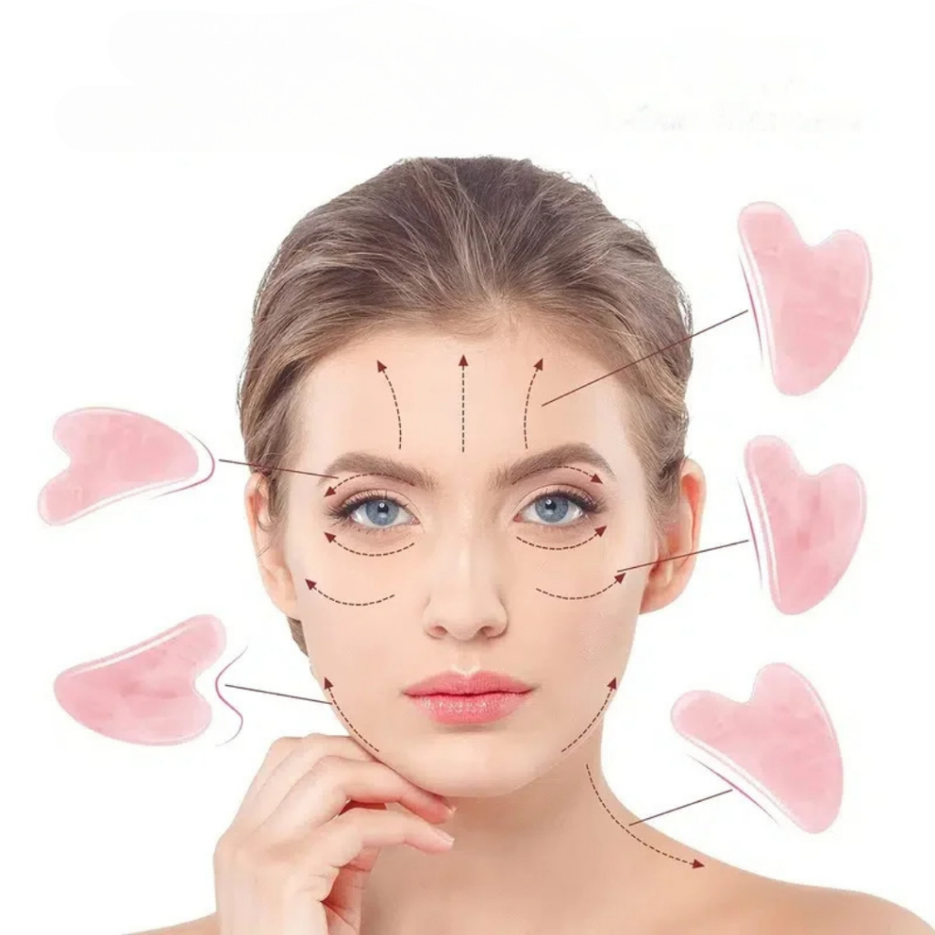 YIYIHOME กัวซาธรรมชาติ นวดหน้าทรงรูปหัวใจ ใช้สำหรับนวดทั่วใบหน้าและลำคอและร่างกาย เพื่อความสวยงาม - รูปที่ 4
