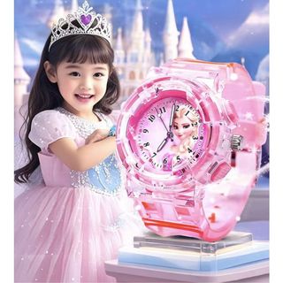 นาฬิกาเด็ก นาฬิกาข้อมือเด็ก นาฬิกาเด็กญ มีไฟ FROZEN แถมถ่านเพิ่ม1เม็ด