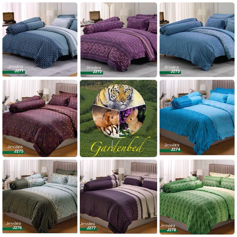 JESSICA  ผ้าปูที่นอน (ไม่รวมผ้านวม )เจสสิก้า 5ฟุต 6ฟุต พิมพ์ลาย สีพื้นTC  J 271 272 273 274 275 276 