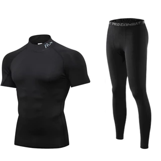 PRO COMBAT เสื้อรัดกล้ามเนื้อ + กางเกงรัดกล้ามเนื้อ ชุดกีฬาสองชิ้น [กทม. พร้อมส่ง]