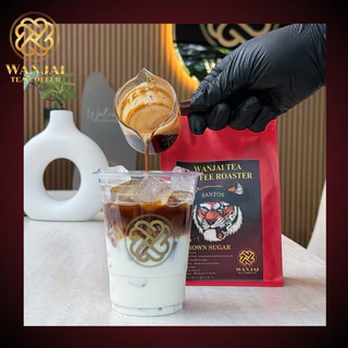 เมล็ดกาแฟคั่ว Brazil Santos คั่วระดับกลางเข้ม ดาร์กช็อค,ถั่ว,บราวชูก้า WHANJAI TEA COFFEE ROASTER