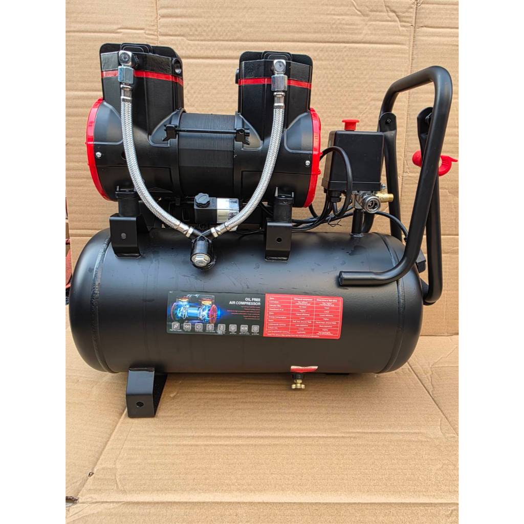 AUARITA ปั๊มลม ถังลม ปั๊มลมออยฟรี Oil Free 30 ลิตร 1450W รุ่น 2-1450F24 เสียงเงียบ