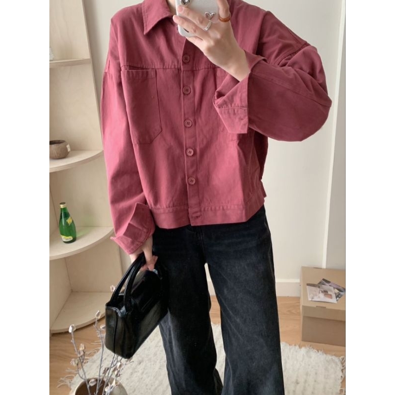 Jacket เชิ้ตรุ่นใหม่ ดีเทลกระเป๋าหน้าคู่ ป้ายwanwan