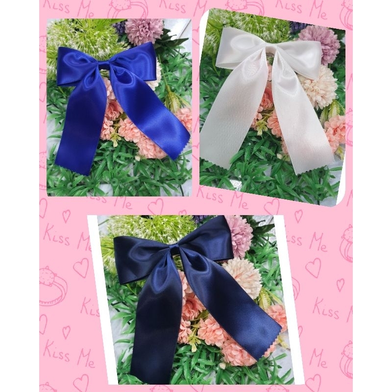 โบว์นักเรียน โบว์ติดผมมัธยม ขนาดริบบิ้น2นิ้ว ราคาชิ้นละ25บาท พร้อมส่ง