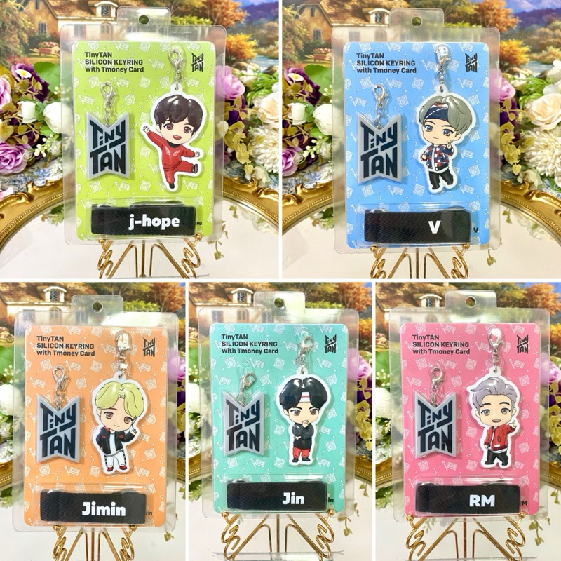 พร้อมส่ง BTS TinyTAN Silicon Keyring with Tmoney Card บัตรโดยสารเกาหลี